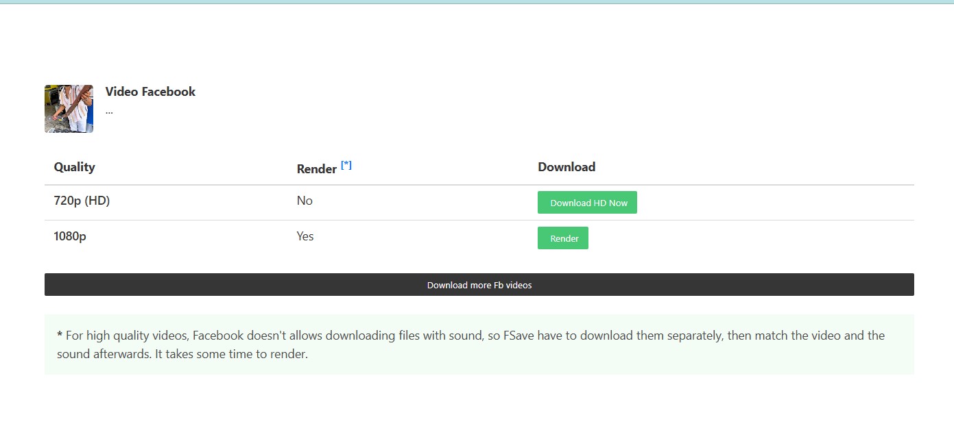 Choose quality for the downloaded video and downloas