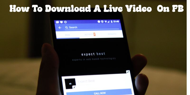 How to download a live video on FB