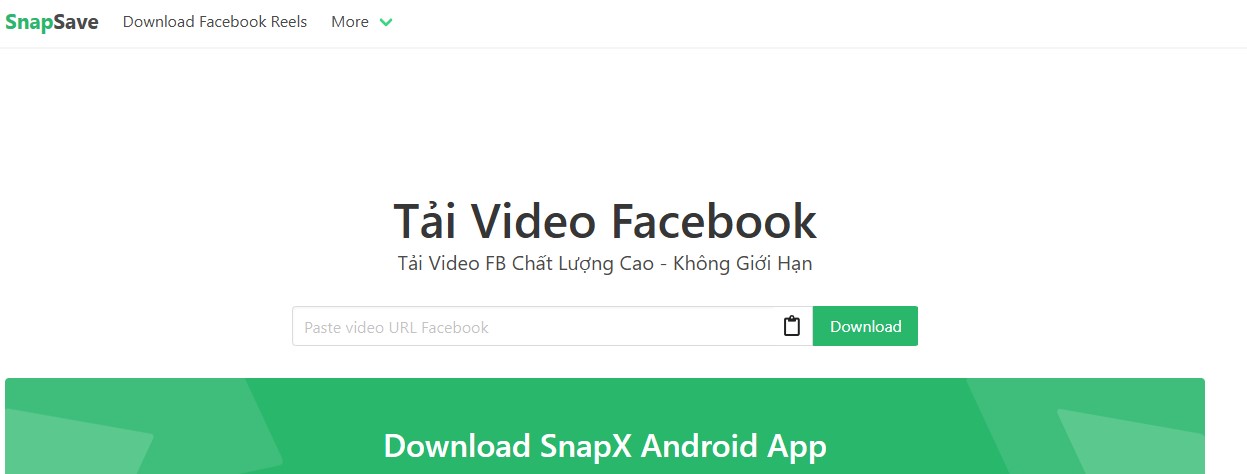 Tải video facebook với snapsave.gg